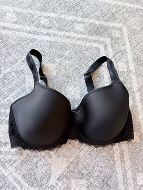 Mey Black Lace-Trim T-Shirt Bra - Women's Comfort Support